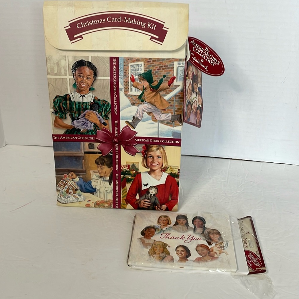 American Girl Christmas card making kit & set of 6 thank you notecards/envelopes